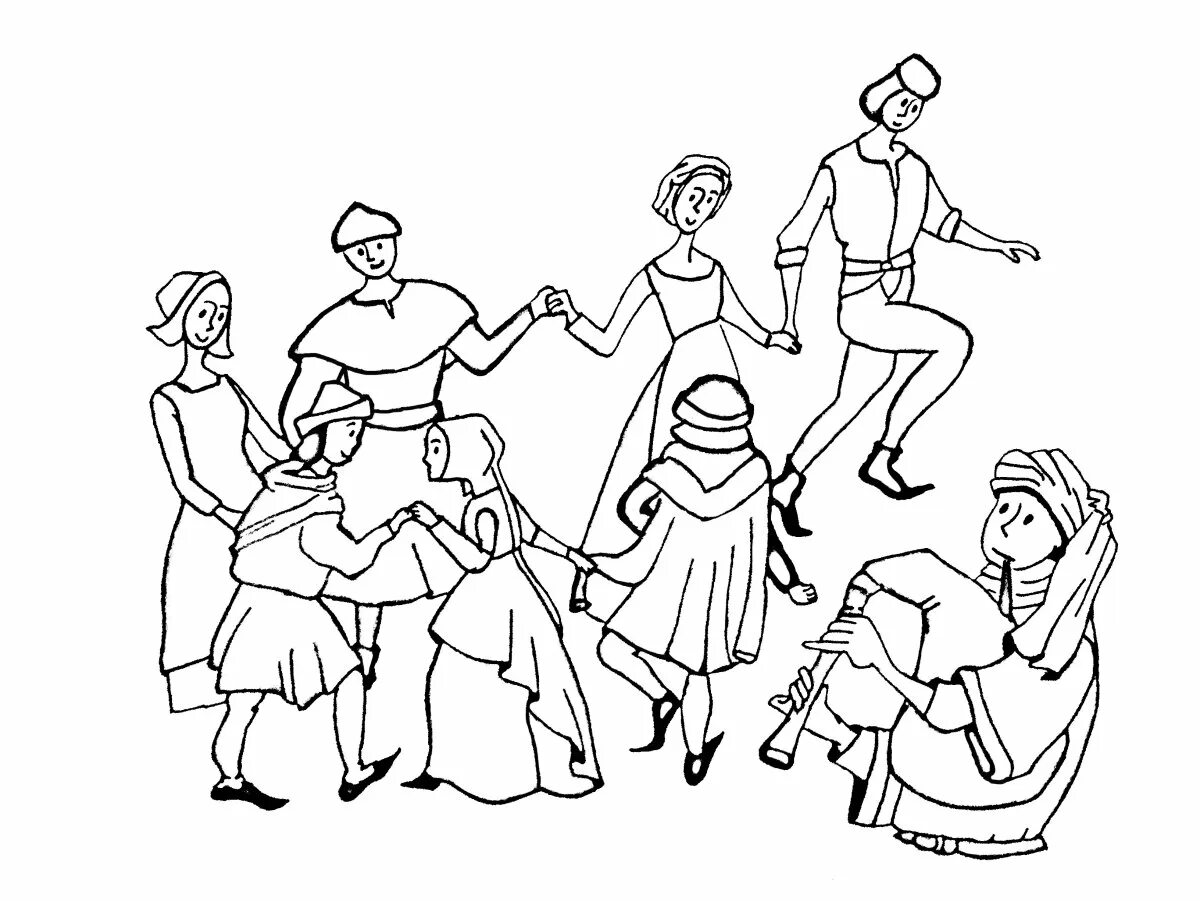 Раскраска танцы. Танцы эпохи средневековья. Танцы раскраска для детей. Раскраска средневековье. Бал средневековья рисунки