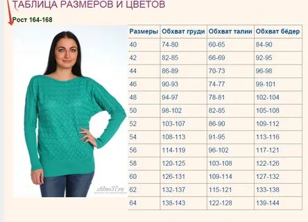 Размер свитера 46 48