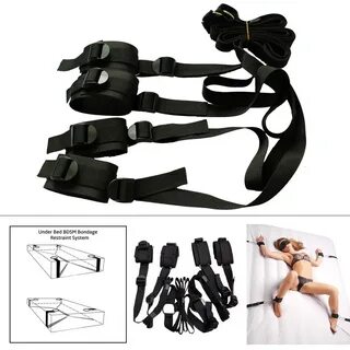 KISSHAKE Restraints for Sex, 10 PCS BDSM Toys Leather Furry Bondage Sets Re...