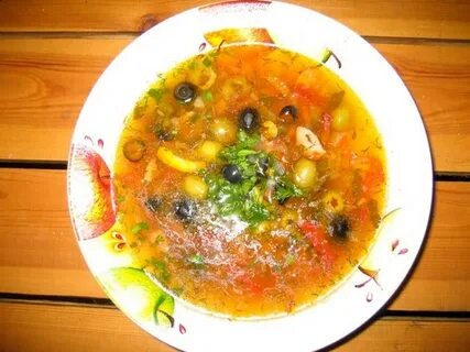 Солянка без огурцов и маслин