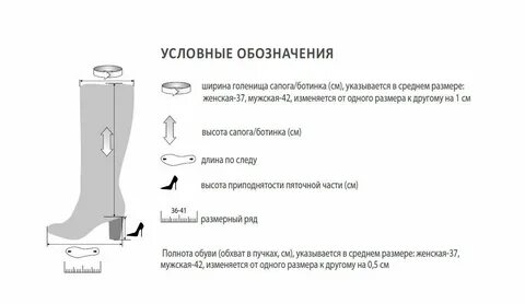 Голенище размер