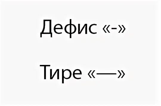 Дефис и тире