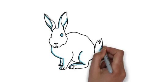 Видео как нарисовать кролика
