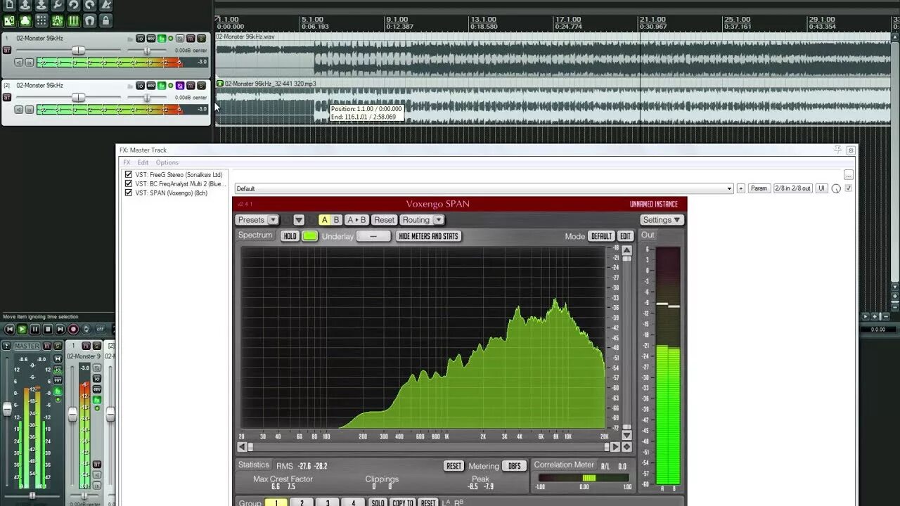 Span vst. Span Plus VST. Voxengo span. Versus Audio MP.