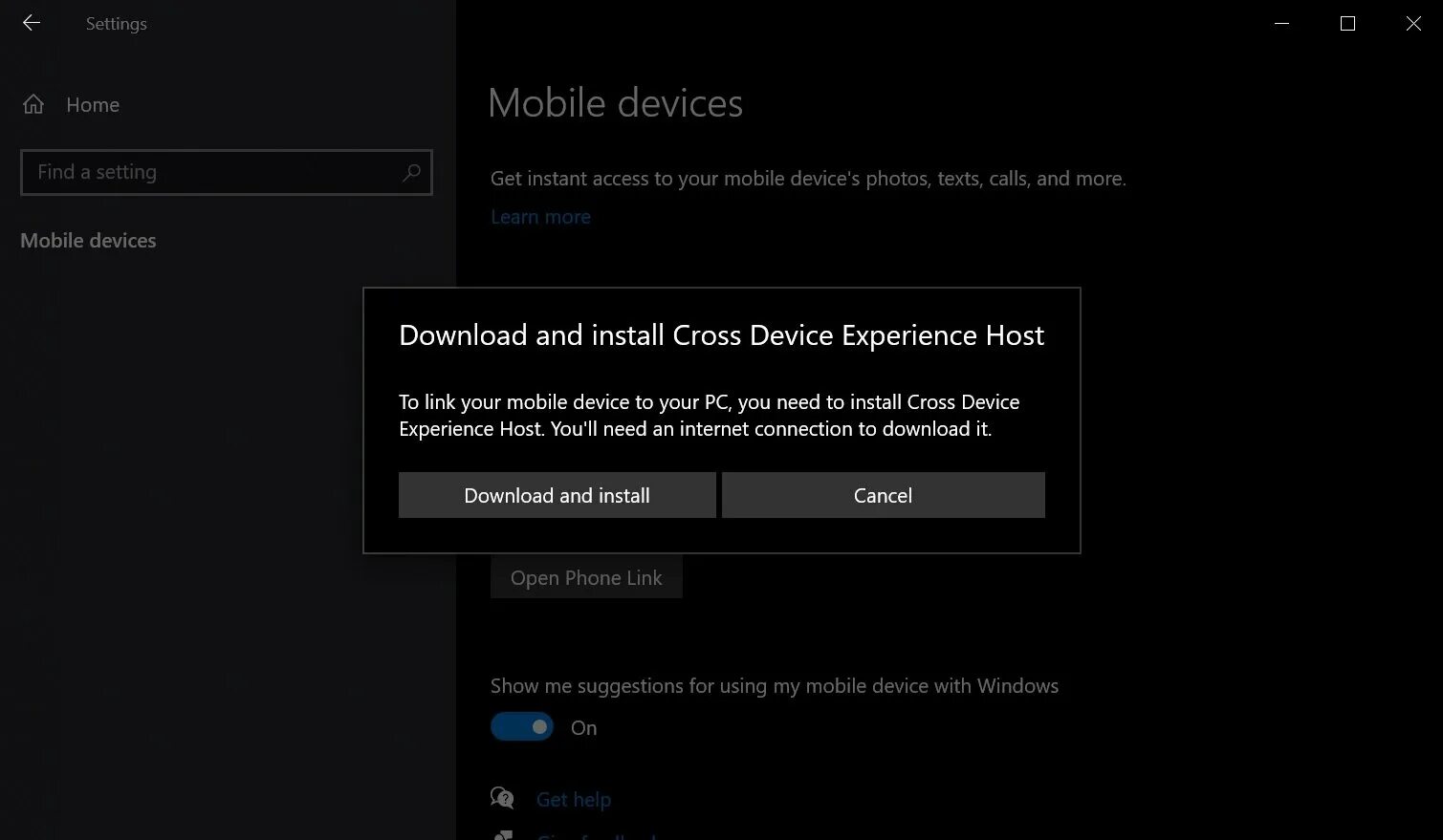 Cross device experience host. Cross device experience host