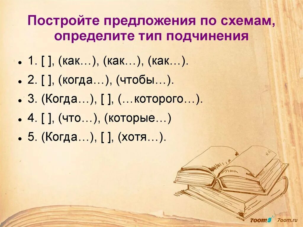 Постройте предложения используя. Постройте предложения по схемам определите тип подчинения. предложения для постройки. техника построения фраз. как определить вид подчинения предложения 9 класс.
