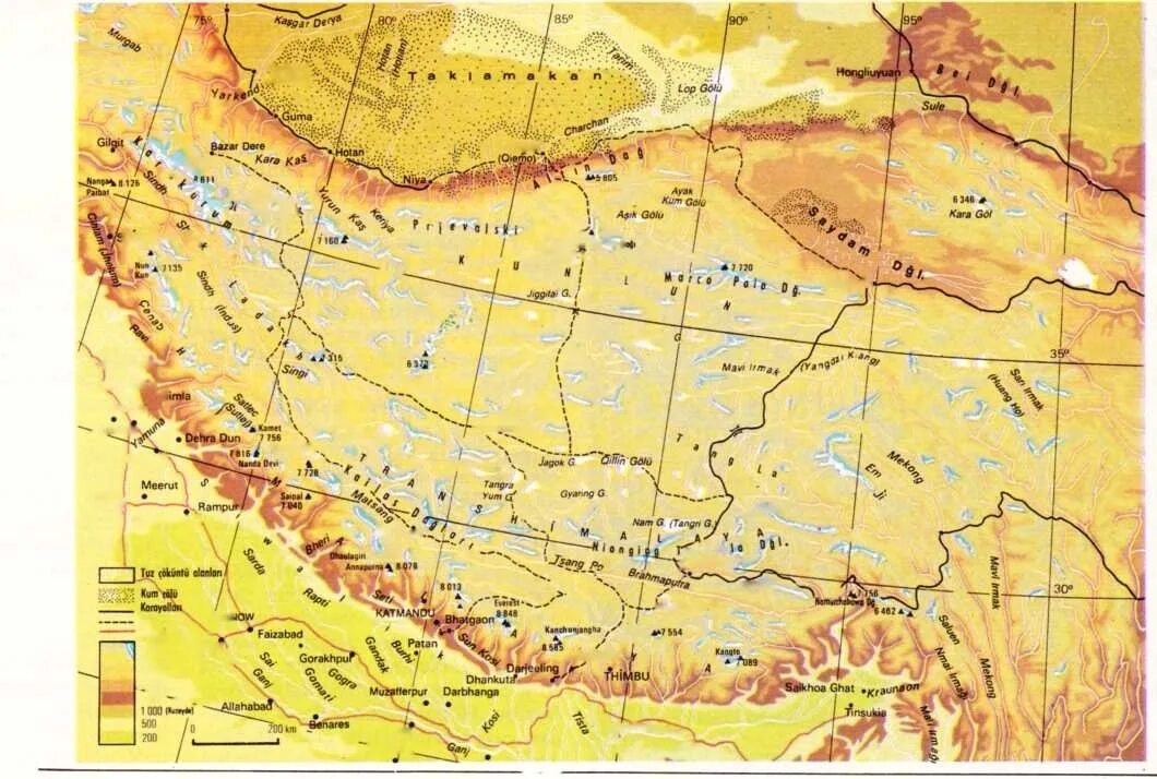 Памир Тибет Гималаи на карте. Гималаи карта географическая. Гималаи на какой территории