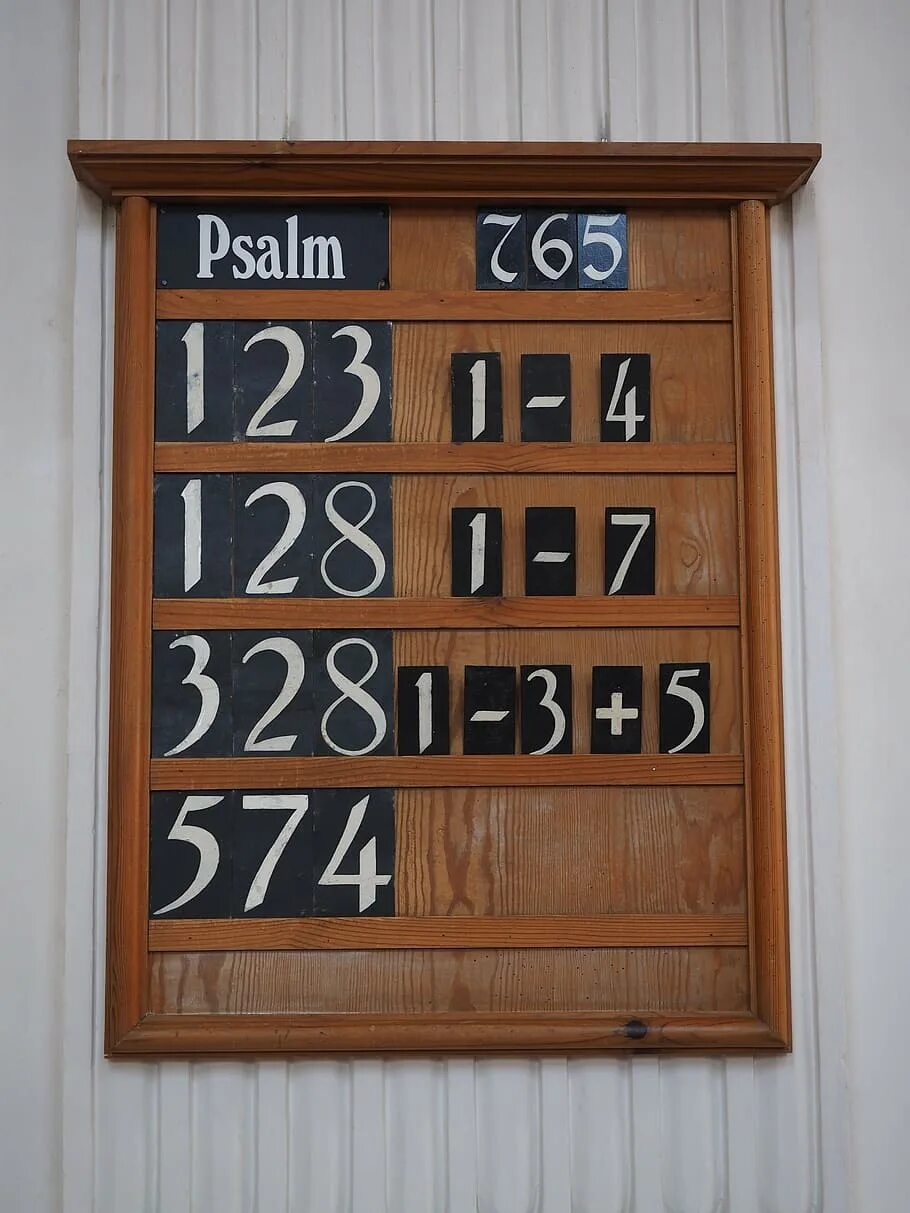 Number panel