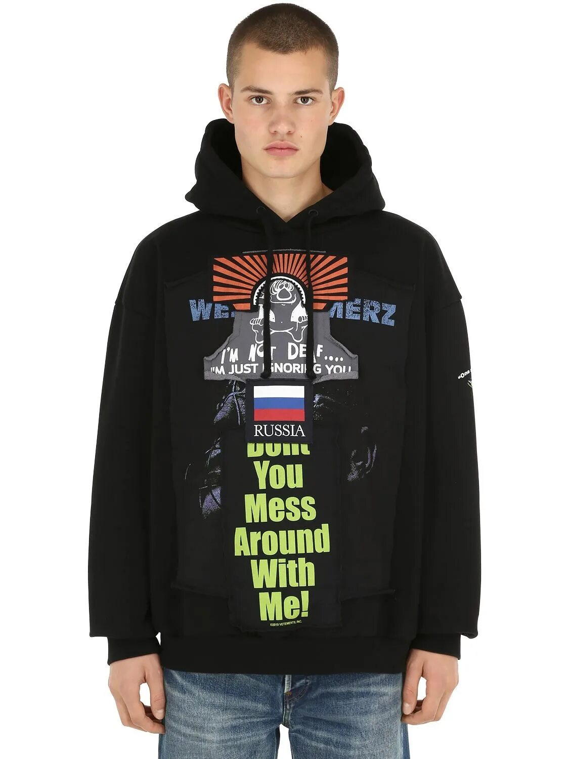 Hello vetements. Худи Russian. ЗИП худи vetements. Vetements худи Patchwork. Худи vetements hello.