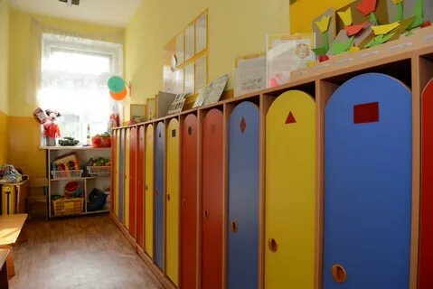 Раздевалка в детском саду