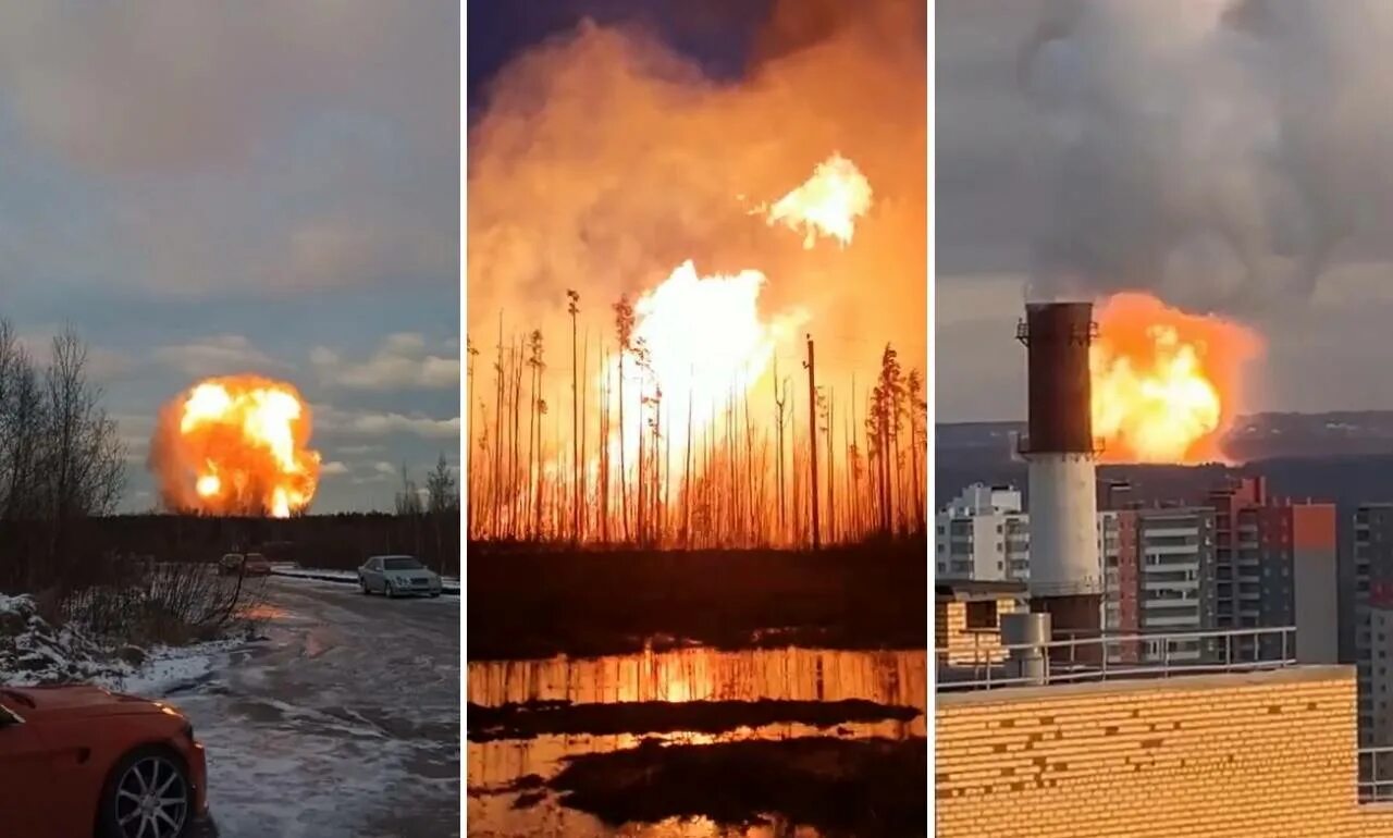 Звуки взрывов в спб. Пожар на газопроводе. Взрыв газовой трубы СПБ.