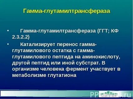 Гамма глутамилтрансфераза повышен женщины