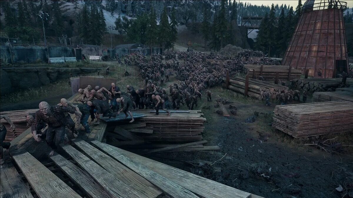 Лесопилка дейс Ган. Days gone Лесопилка. Days gone Орда на лесопилке. Орда старой лесопилки