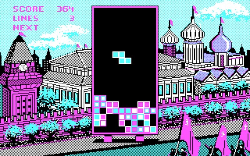 Тетрис 7. Тетрис дос. тетрис на ibm. cga игры. cga графика.