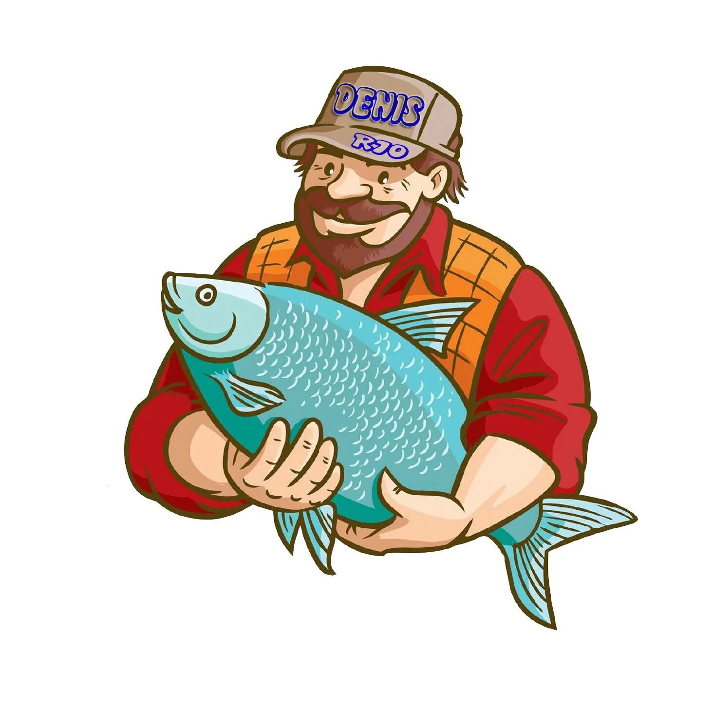Рыбарь украина. Мужчина рыбы. Рыбак с рыбой. Рыбак мультяшный. Рыбак с рыбой вектор.