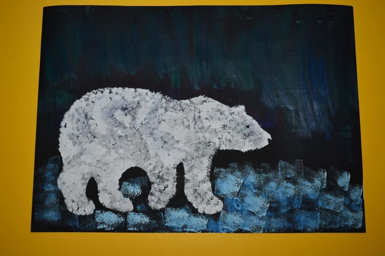 тема: «белый медведь и северное сияние» (лыкова, 140). аппликация животные севера. аппликация тема животные севера старшая группа. поделка белый медведь. аппликация в подготовительной группе на тему животные севера.