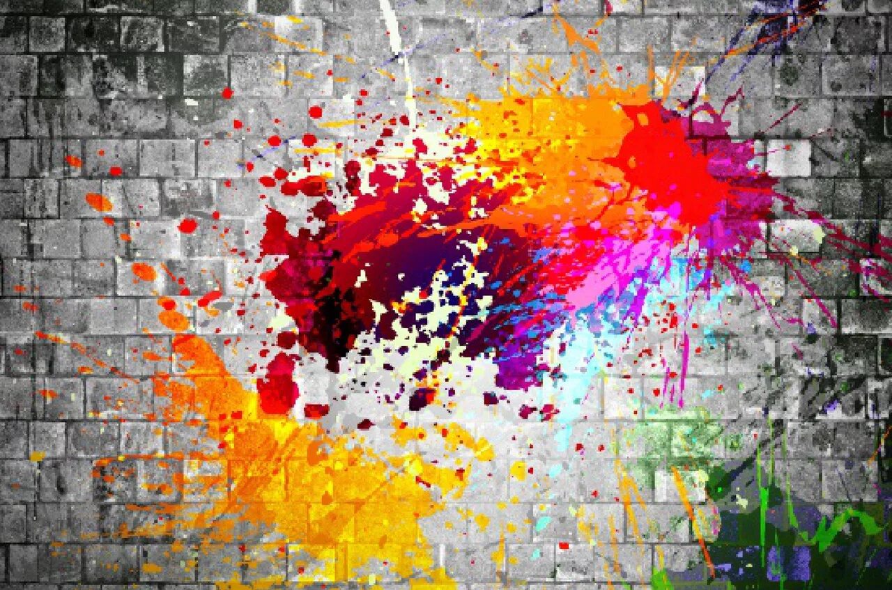 Дефекты покраски стен. Абстрактные картины. Градиентное окрашивание стен. Креативная роспись стен. Старая краска.