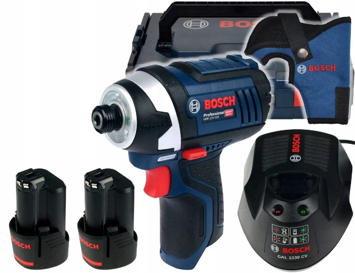 Bosch gdr 12v. Гайковерт Bosch GDR 12v-105 2.0Ач х2 l-Boxx. GDR 12v-105. Аккумуляторный ударный гайковерт Bosch GDR 12v-105 professional. Аккумуляторный ударный гайковёрт Bosch GDR 12в 105 06019е0005, с 2 АК 12в.