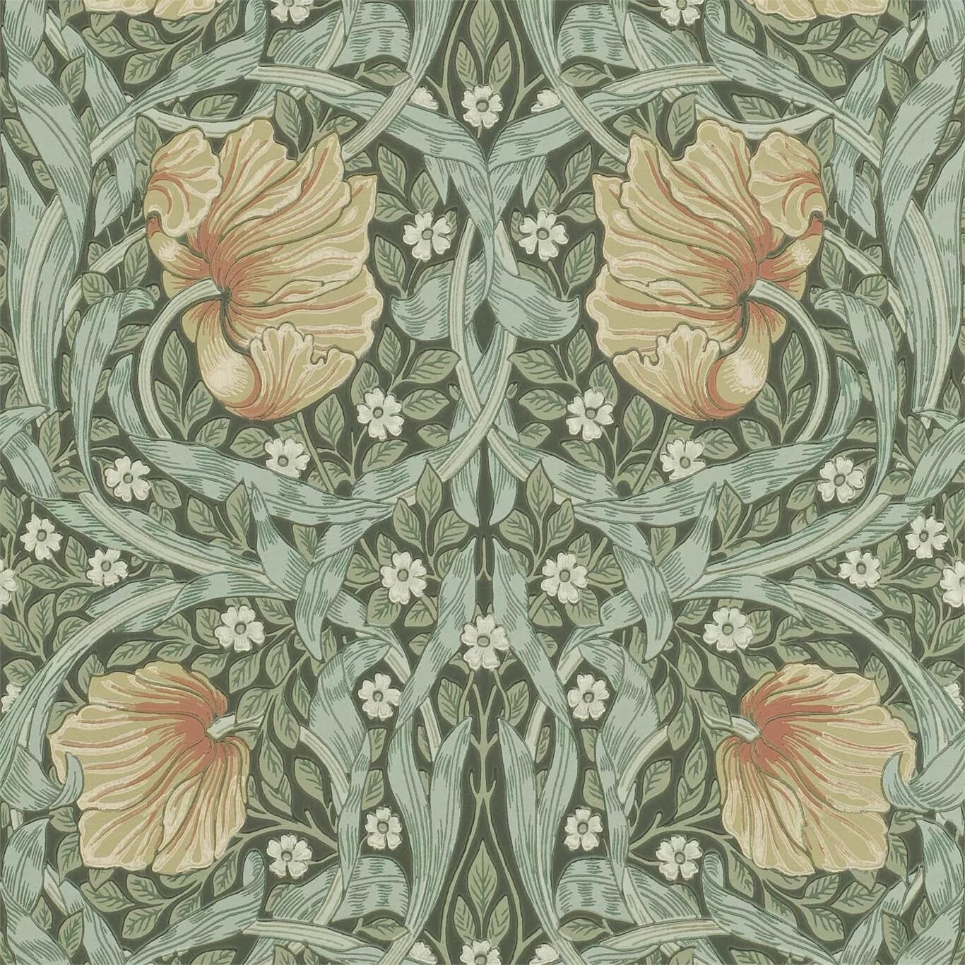 Co collection. Английские обои Morris & co, коллекция Wallpaper Compilation i, артикул 216856. Pimpernel Уильям Моррис. Обои Morris 216856. Ткани Уильям Моррис коллекции.