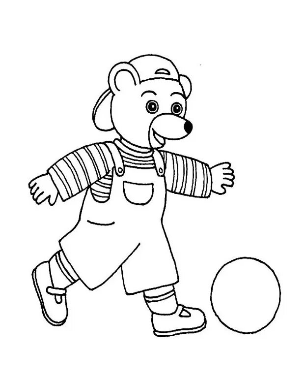 Раскраска мишка с одеждой. Раскраска мишка в одежде для детей. Раскраска мишка с мячом. Медвежонок с одеждой раскраска. Медведи раскраска игра