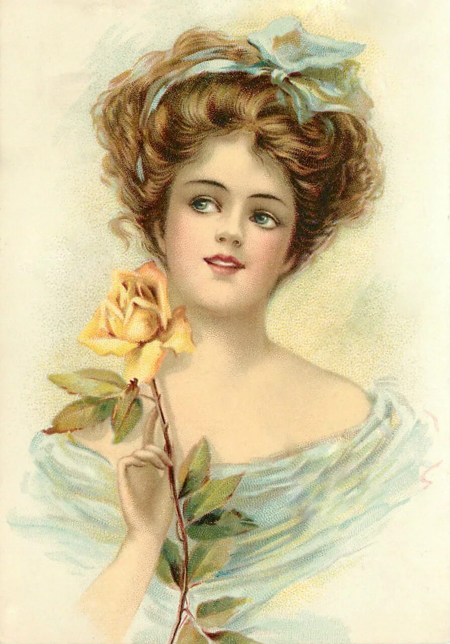 Винтажные открытки с девушками. Старые открытки девушки. Винтажная дама для декупажа. Дамы для декупажа. Харрисон фишер (harrison fisher, 1875-1934).