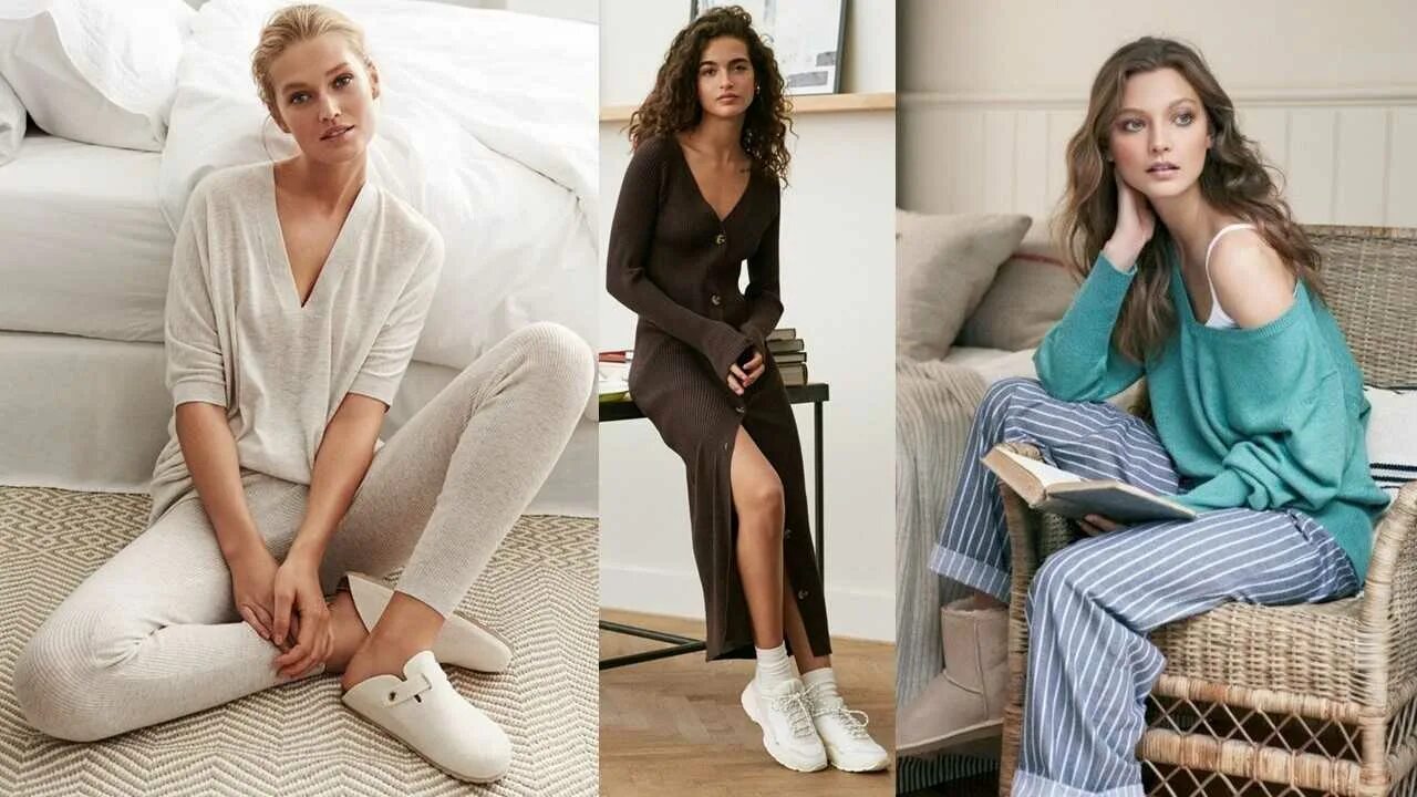 Девушка одевается. Красивая и стильная домашняя одежда. Выглядеть красиво дома. Стильные домашние образы. Ненужные вещи.