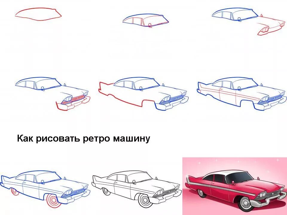 Можно рисовать машину. Машина рисунок. Поэтапный рисунок машины. Рисунок машины карандашом. Рисунки для срисовки машины.