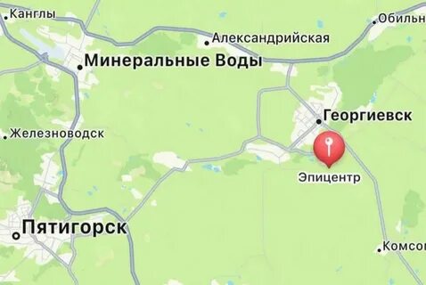 Землетрясение на кмв