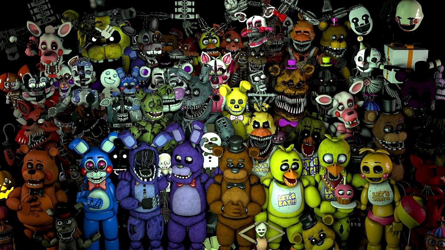 Фнаф 2.0. Fnaf. обои на рабочий стол фнф. обои на рабочий стол фнаф. аниматроники.