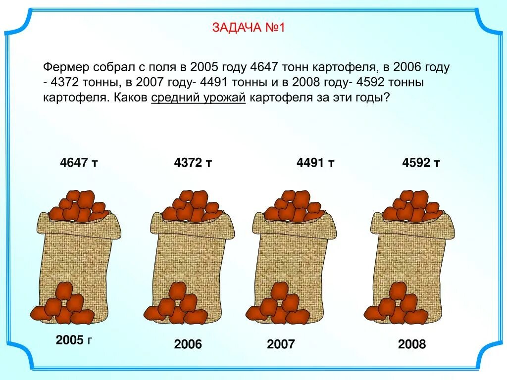 Задачи по математике про картошку. Задача с средним арифметическим. Задача про картошку 3 класс. Задачи про картошку математика. Задачи на урожайность