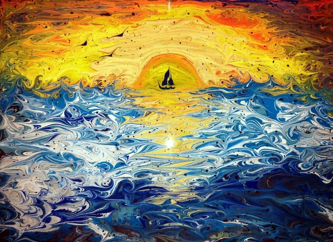 Картина водяными красками