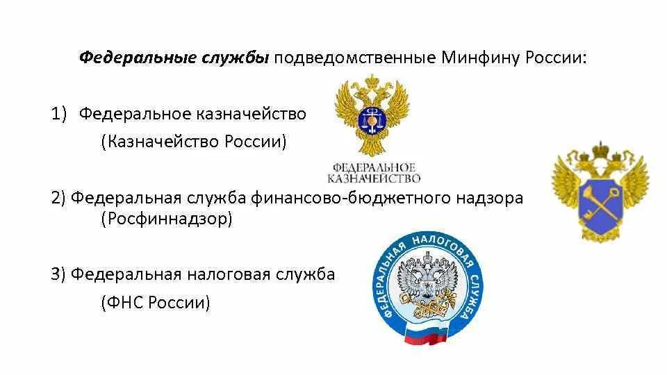 Министерству финансов подведомственны:. Службы подведомственные Минфину. Что подведомственно Минфину. Федеральные службы. 3 налоговые органы российской федерации