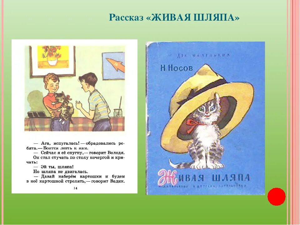 Произведение Николая Носова Живая шляпа. Произведения носова краткое содержание