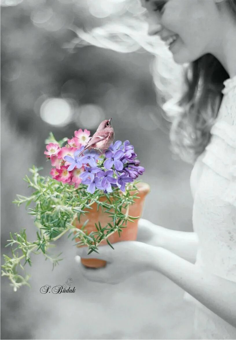 Уголок ее души. Девушка держит цветы. Красота и нежность. Красота в простом. Девушка цветы нежность.