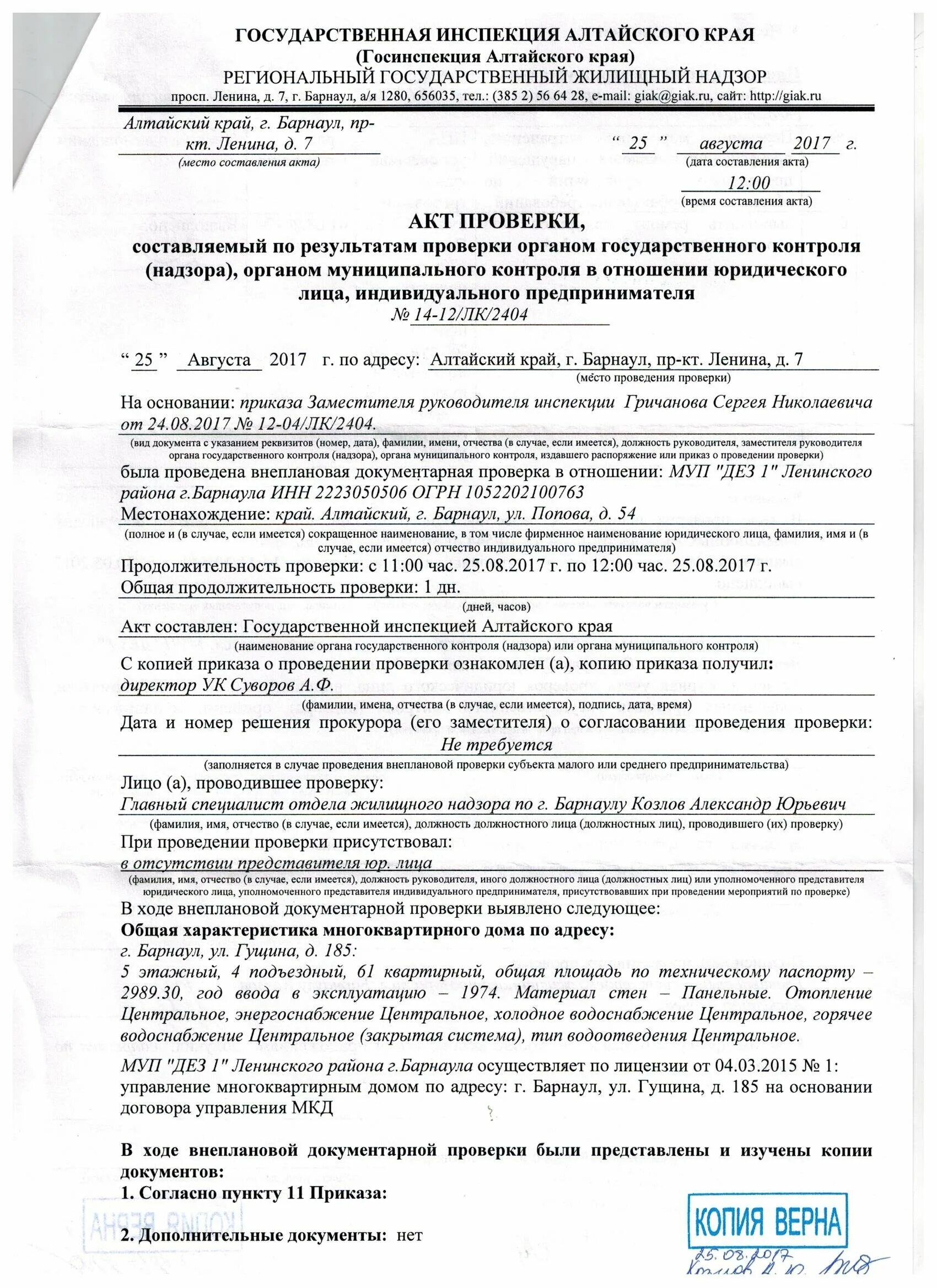 Проверка надзор ревизия