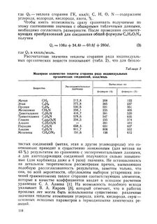 Теплота сгорания кислорода