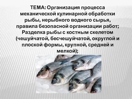 Механическая кулинарная обработка рыбы