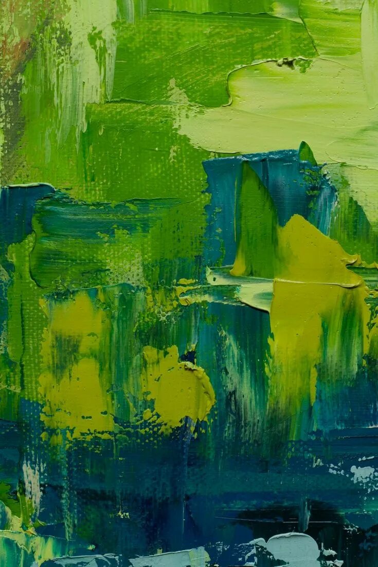 Абстрактная живопись. Абстрактные картины. Мазки масляной краски. Абстракция в зеленых тонах картина.