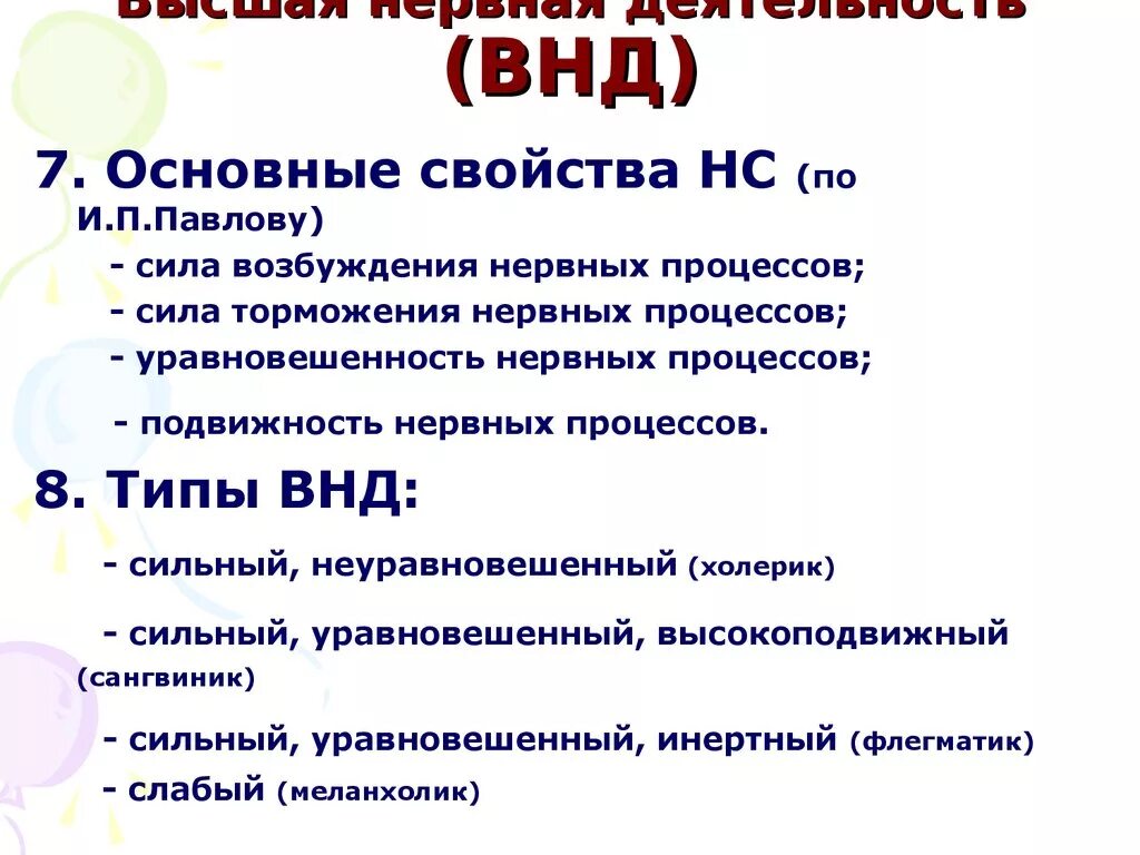 Признаки специфической нервной деятельности. Высшая нервная деятельность. Функции высшей нервной деятельности человека. Физиология ВНД. Основные проявления высшей нервной деятельности.