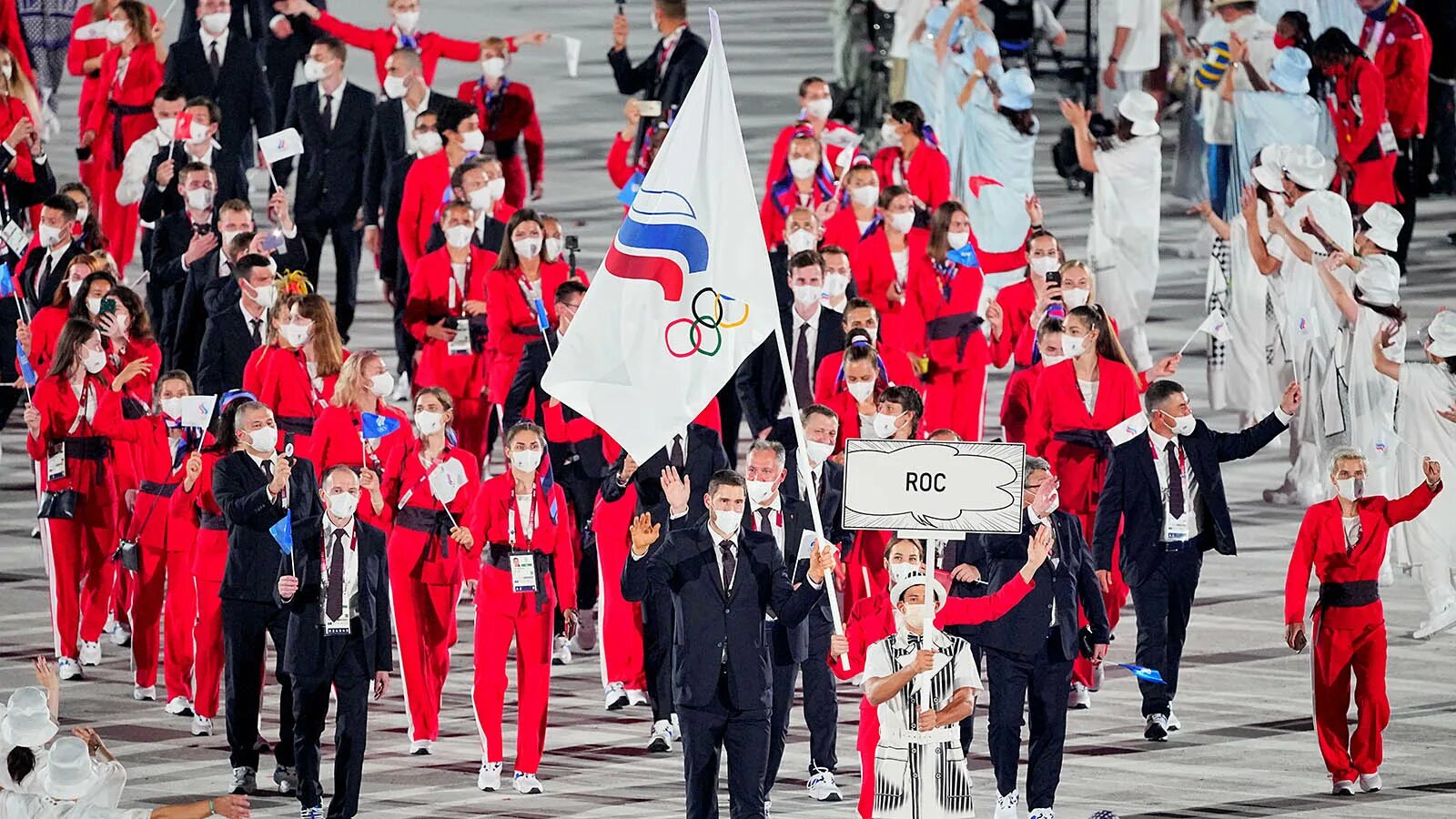 Российские спортсмены на Олимпийских играх. Олимпийская сборная России на открытии олимпиады.