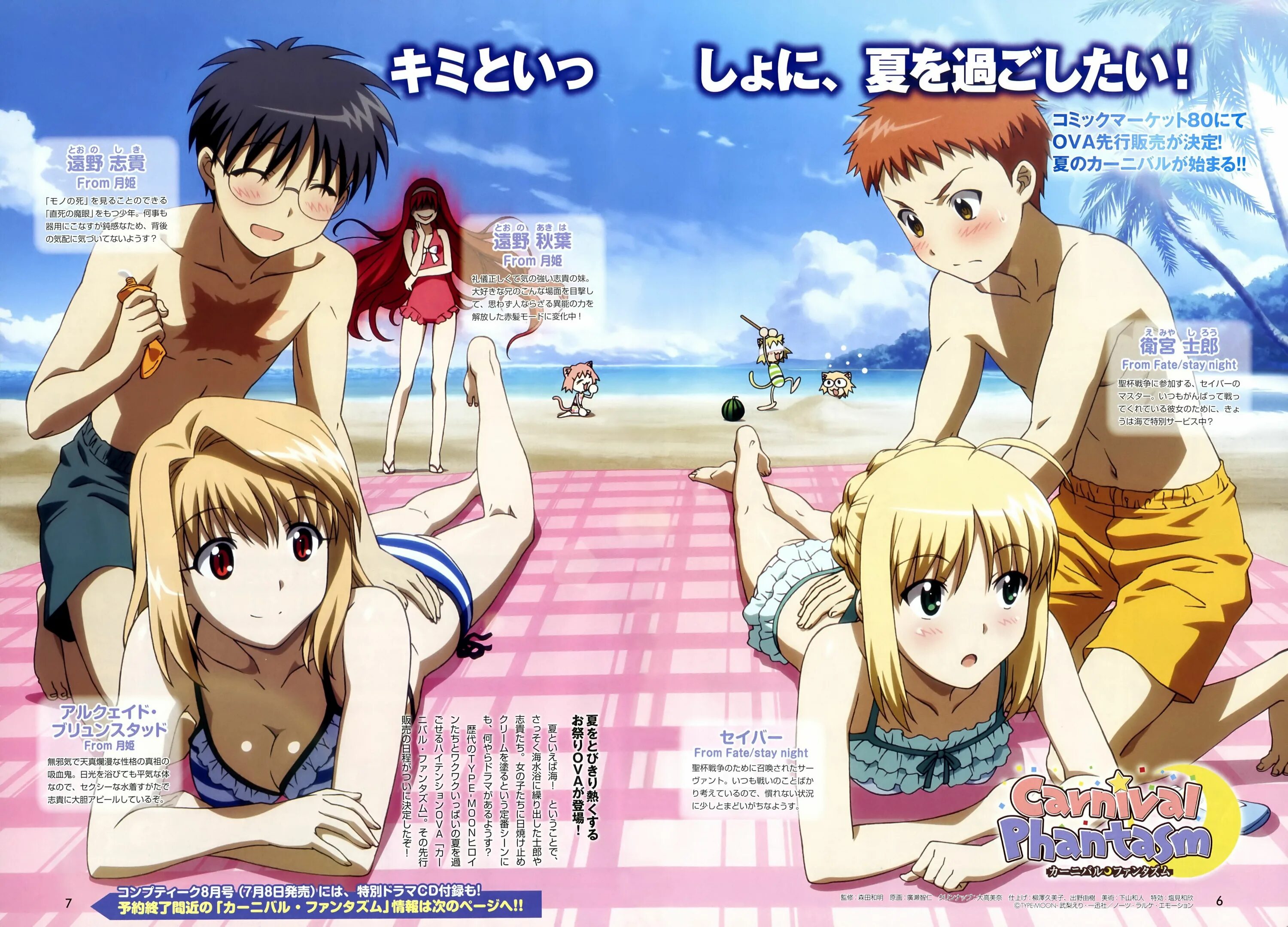 Having the time of their lives. Арквейд Carnival Phantasm. Fate Carnival Phantasm. Сики Тоно Carnival Phantasm. Шики карнавал фантазмов.