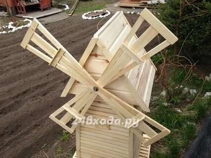 Размеры декоративной мельницы своими руками
