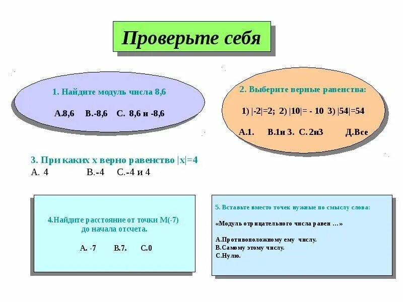 ✔ Модуль числа, 6 класс. Тренажёры. .. 2024 ВКонтакте