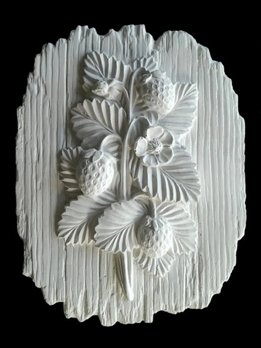 Розетка с виноградом из гипса. Арт гипс. Крынка гипс 14х14х26 см 50-553. Лицо из гипса. Арт гипс.