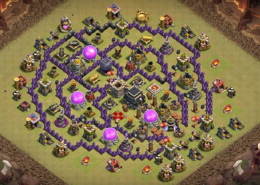 Clash of clans защита. База в клэш оф кланс 9 ТХ. 9 ТХ расстановка 2023. База ратуша 9 клэш оф. База для 9 ратуши в Clash of Clans.