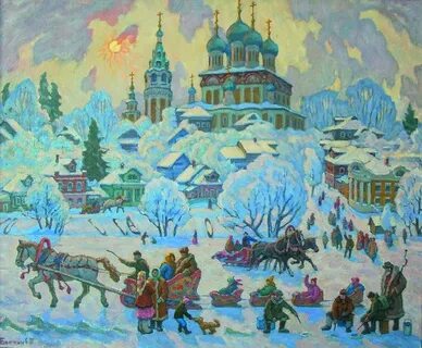 Картина кустодиева гуляние 1922
