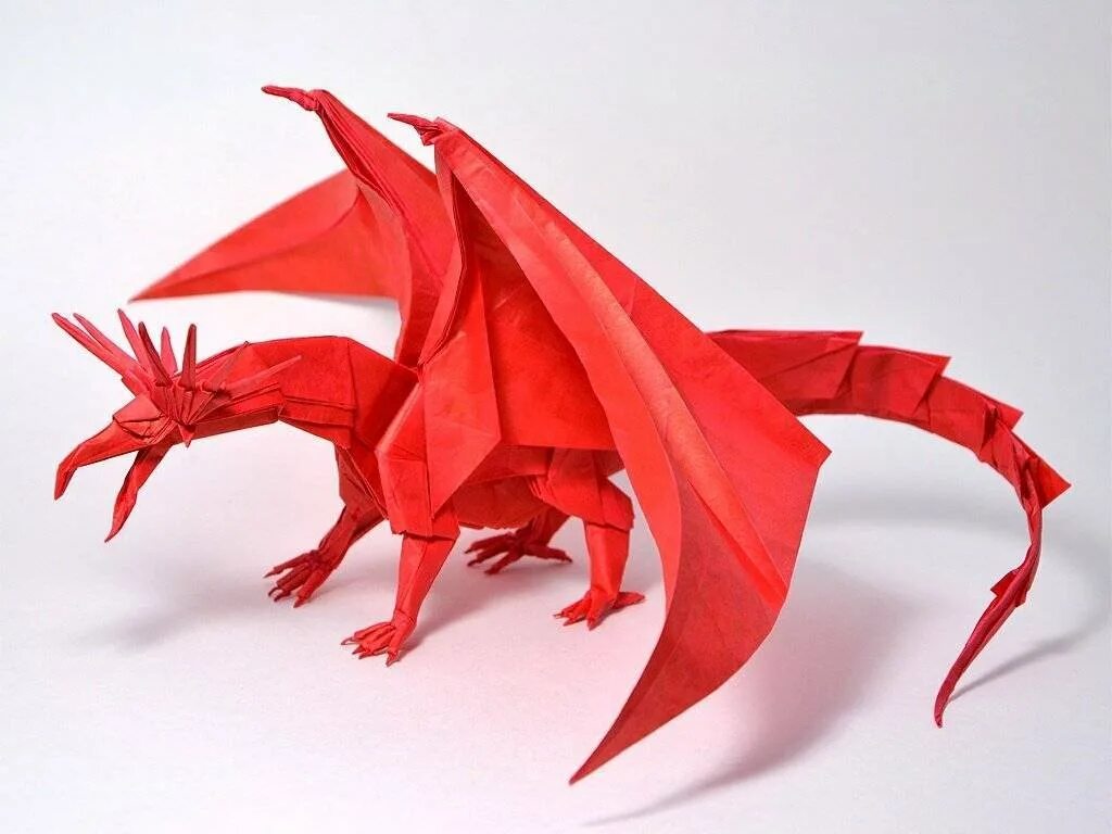 Дракон из бумаги без клея. Оригами. Поделка дракон. Оригами дракон. Оригами сложные.