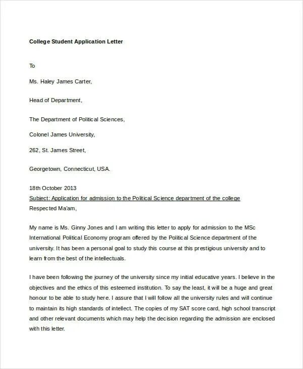 I am applying to university. University application letter. letter of application for a university. application letter for university example. how to write application letter.