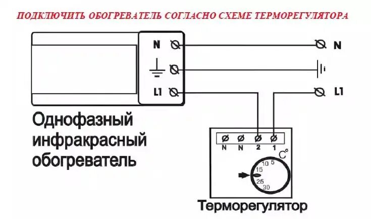 Если в электронагревательном приборе отсутствует терморегулятор. Eberle терморегуляторы схема подключения. Терморегулятор Эберле схема подключения. Терморегулятор Eberle RTR-E 6121 схема подключения. Схема подключения инфракрасного нагревателя и терморегулятором.