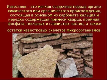 В какой среде можно встретить известняк